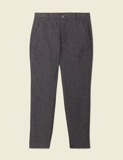 Pantalon chino tapered gris foncé homme