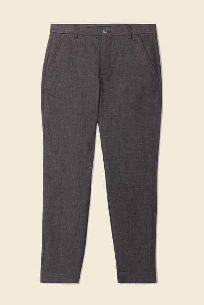 Pantalon chino tapered gris foncé homme