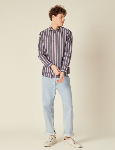 Chemise éco-responsable bleu marine homme