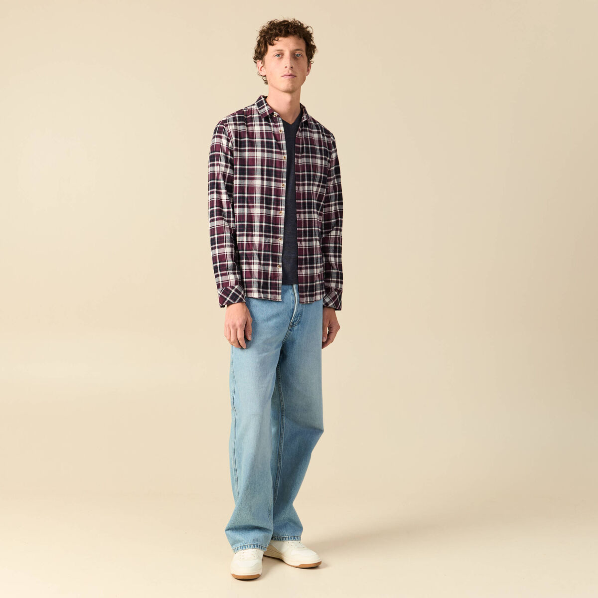 T-shirt manches courtes homme bleu fonc&eacute; homme