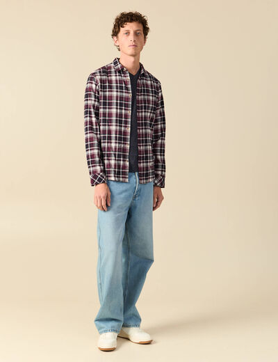 T-shirt manches courtes homme bleu fonc&eacute; homme