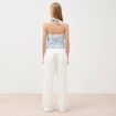 Gilet sans manches col v bleu ciel femme