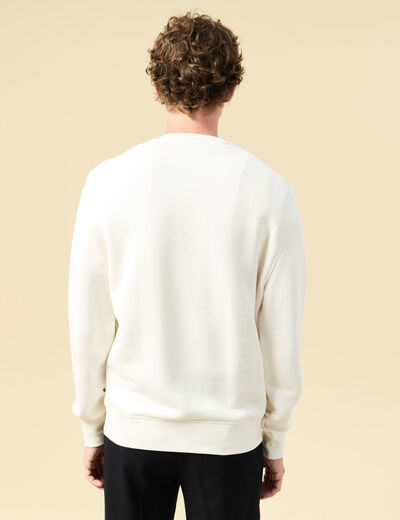 Sweat manches longues ecru homme