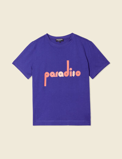 T-shirt éco-responsable bleu violet femme