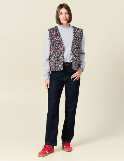Gilet éco-responsable bleu marine femme