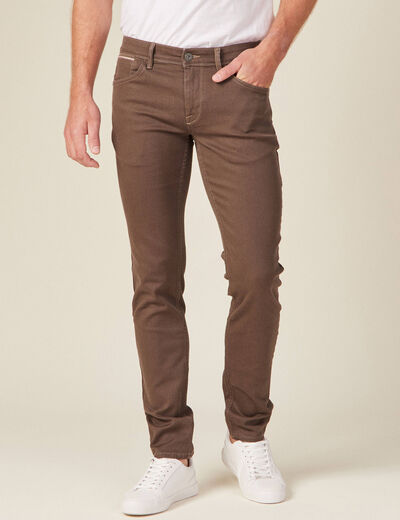 Jeans slim taupe homme