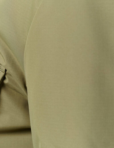 Blouson capuche doublure vert kaki homme