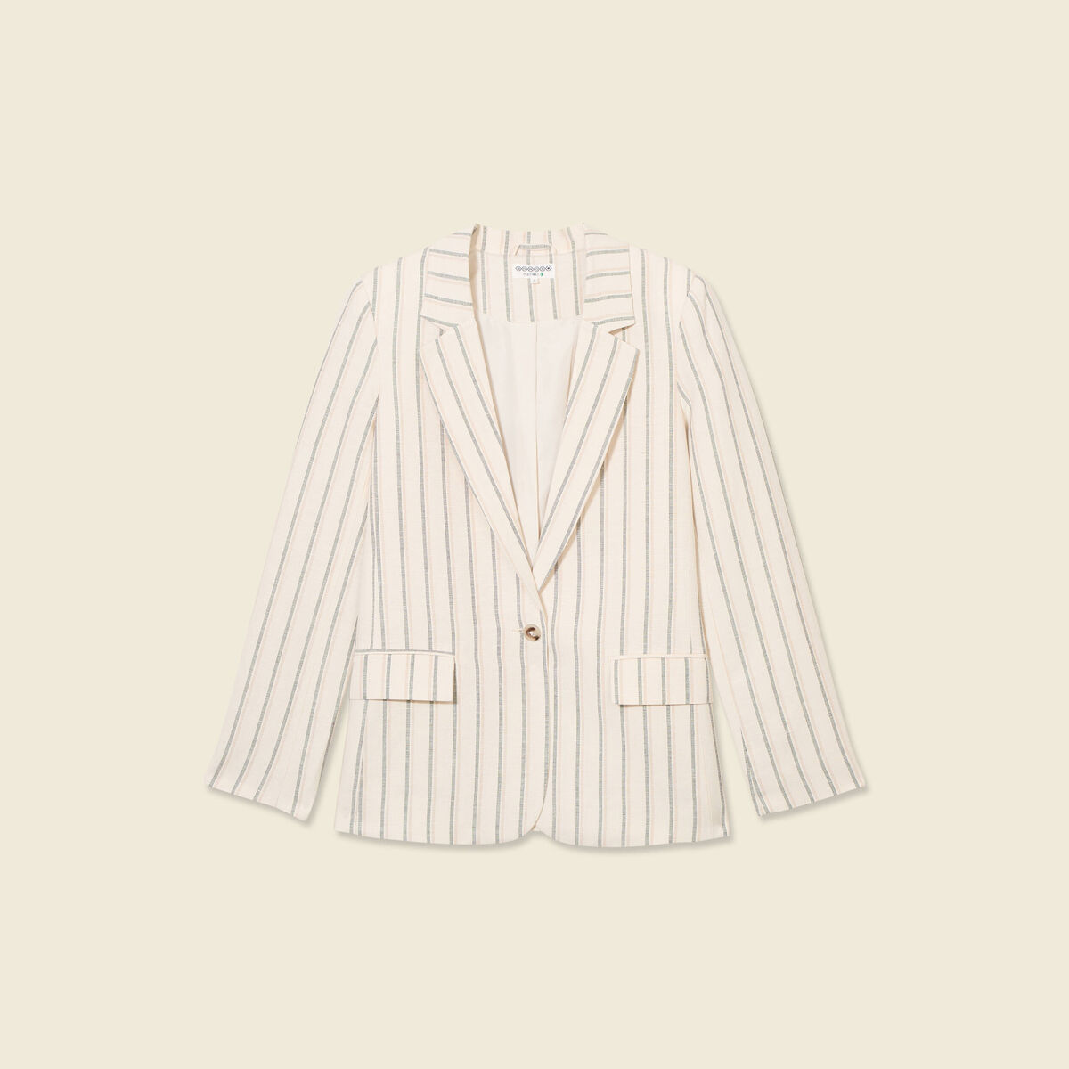 Veste blazer manches longues blanc femme
