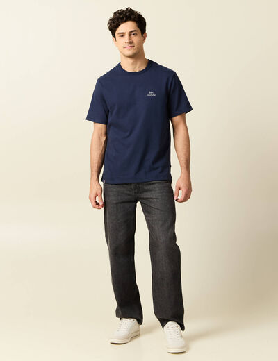 T-shirt manches courtes bleu marine homme