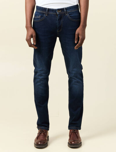 Jeans slim éco-responsable denim brut homme