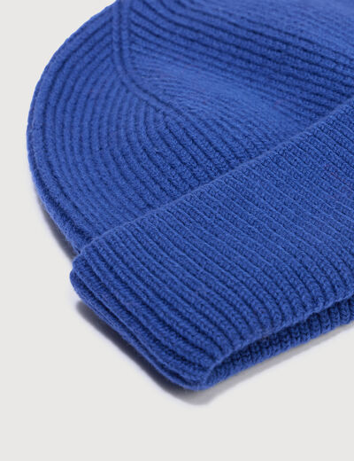 Bonnet bleu electrique homme