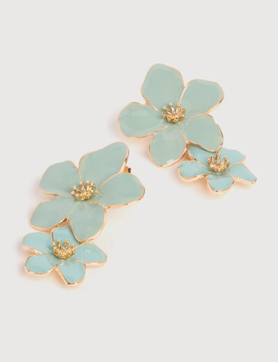Boucles d'oreilles vert pastel femme