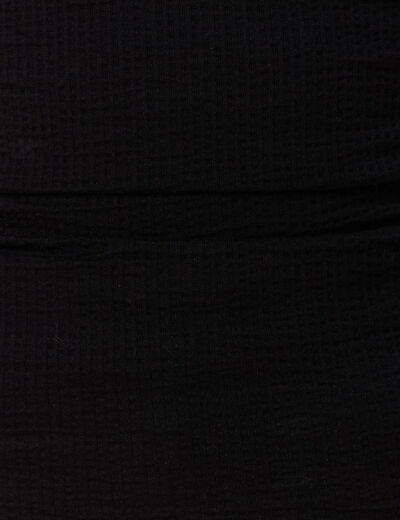 Bustier cropped côtelé noir femme