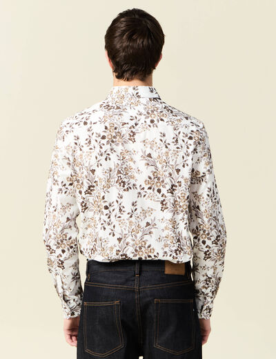 Chemise à manches longues blanc homme