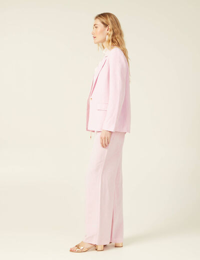 Veste blazer éco-responsable rose poudrée femme