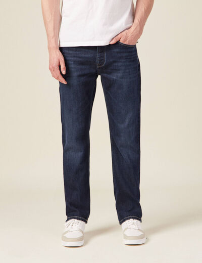 Jeans regular 5 poches denim brut homme