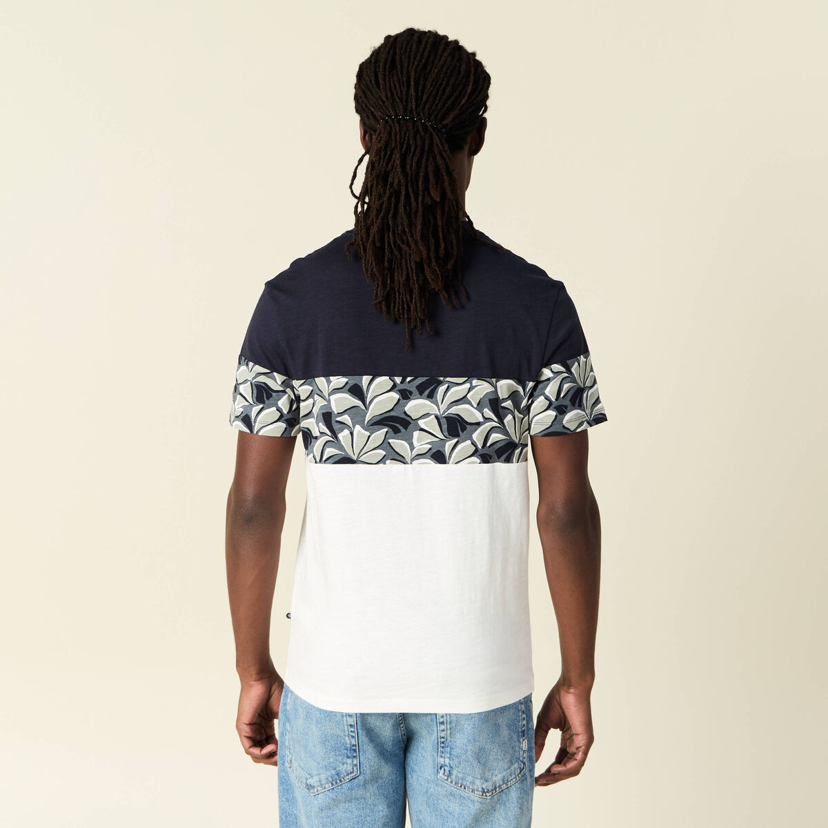 T-shirt manches courtes ecru homme