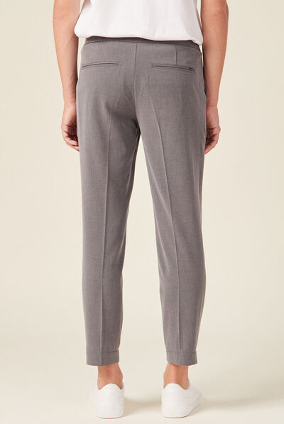 Pantalon chino jogger gris homme