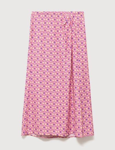 Jupe fluide multicolore femme