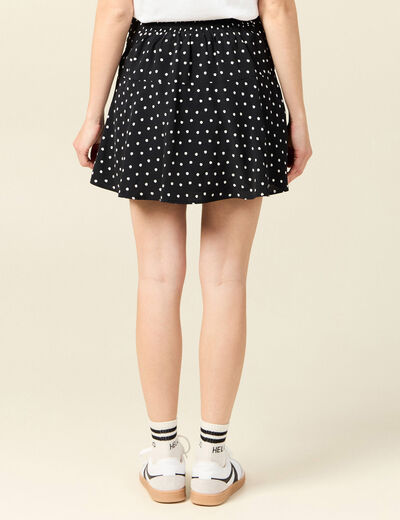 Jupe-short droite noir femme