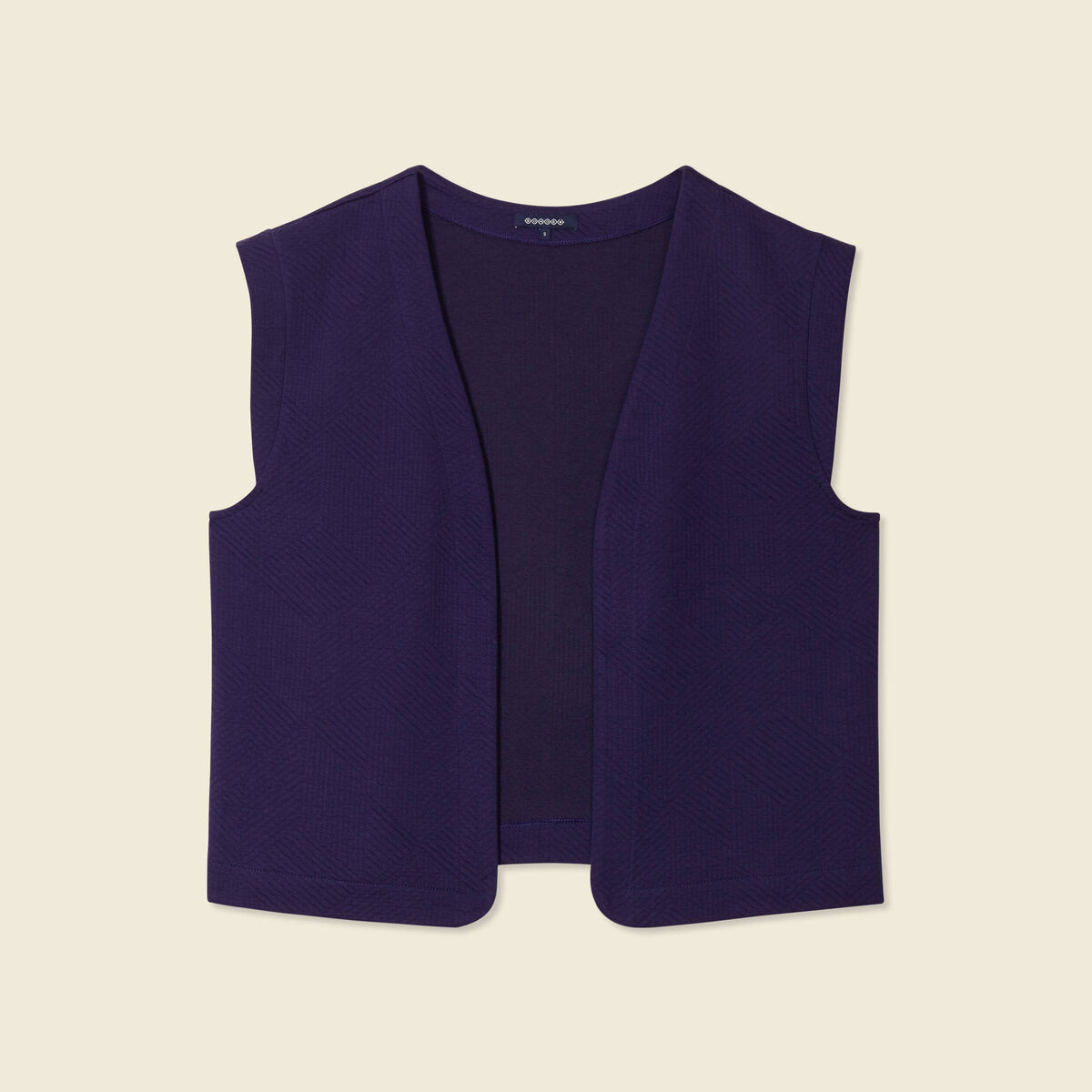 Gilet sans manches bleu femme