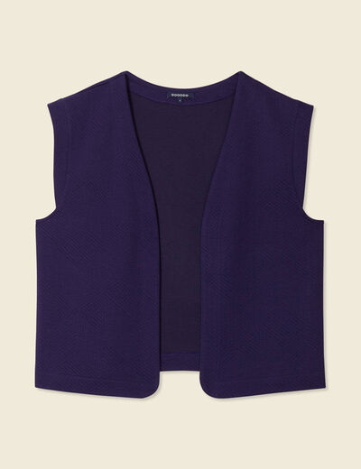 Gilet sans manches bleu femme