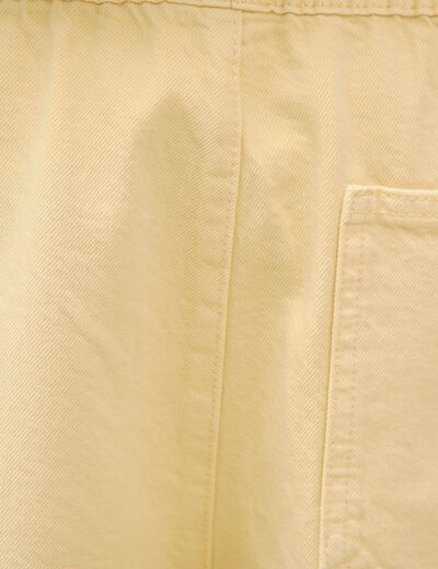 Bermuda en coton jaune clair homme