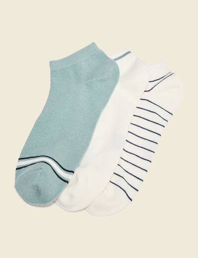 Lot de 3 paires de chaussettes vert clair homme