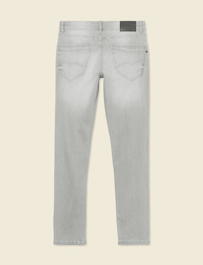 Jeans slim éco-responsable denim snow gris homme