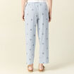 Pantalon droit 7/8&egrave;me bleu ciel femme