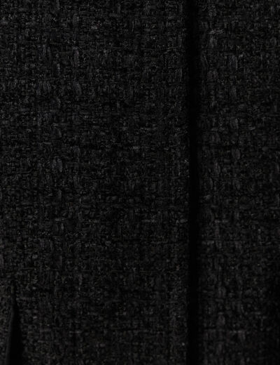 Veste manches longues en tweed noir femme
