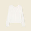 Gilet manches longues blanc femme