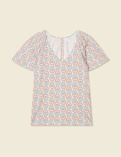 T-shirt manches courtes blanc femme