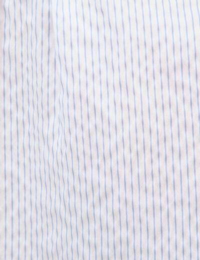 Chemise manches longues col am&eacute;ricain bleu ciel femme