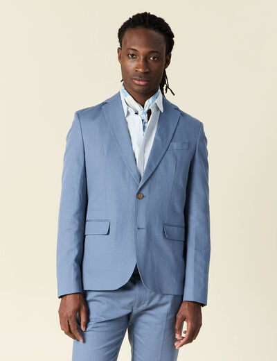 Veste blazer cintré bleu foncé homme