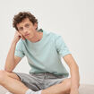 T-shirt manches courtes bleu gris homme