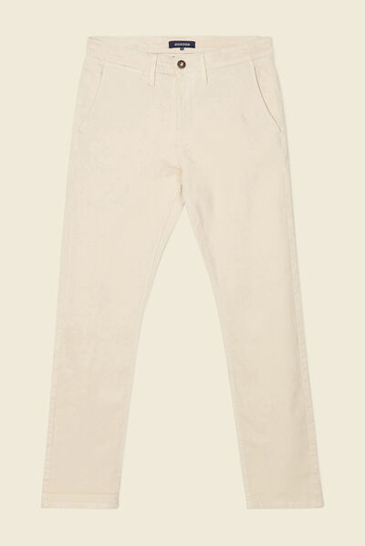 Pantalon chino slim beige homme