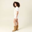 Gilet sans manches ecru femme