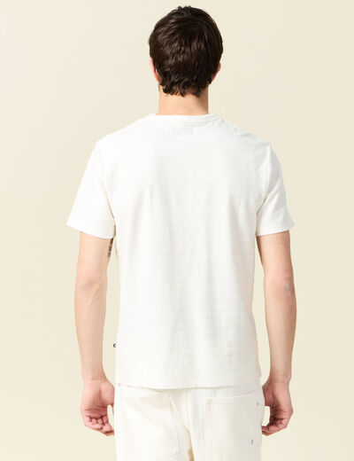 T-shirt manches courtes ecru homme