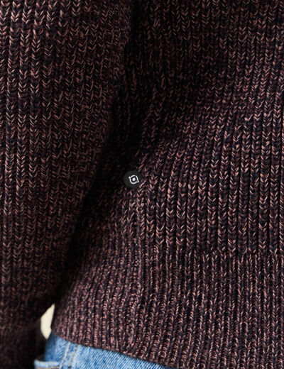 Pull manches longues bordeaux homme