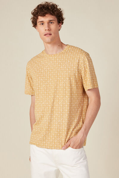 T-shirt manches courtes jaune homme