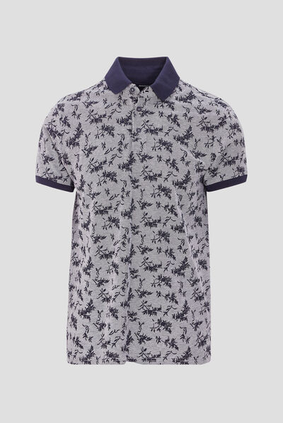 Polo manches courtes bleu foncé homme