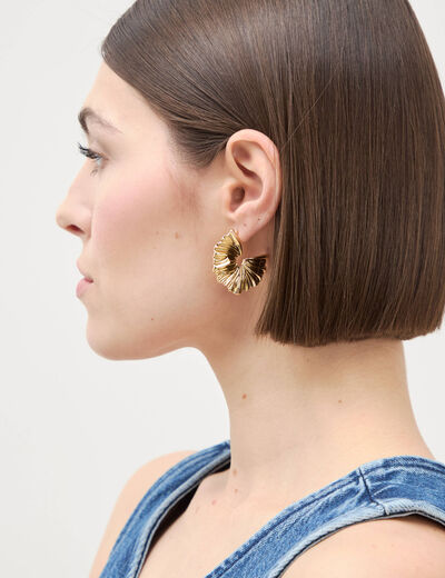 Boucles d'oreilles couleur or femme