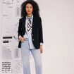 Veste blazer droite noir femme