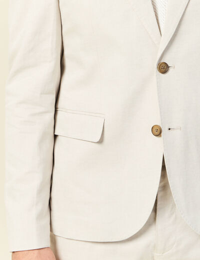 Veste blazer cintré sable homme