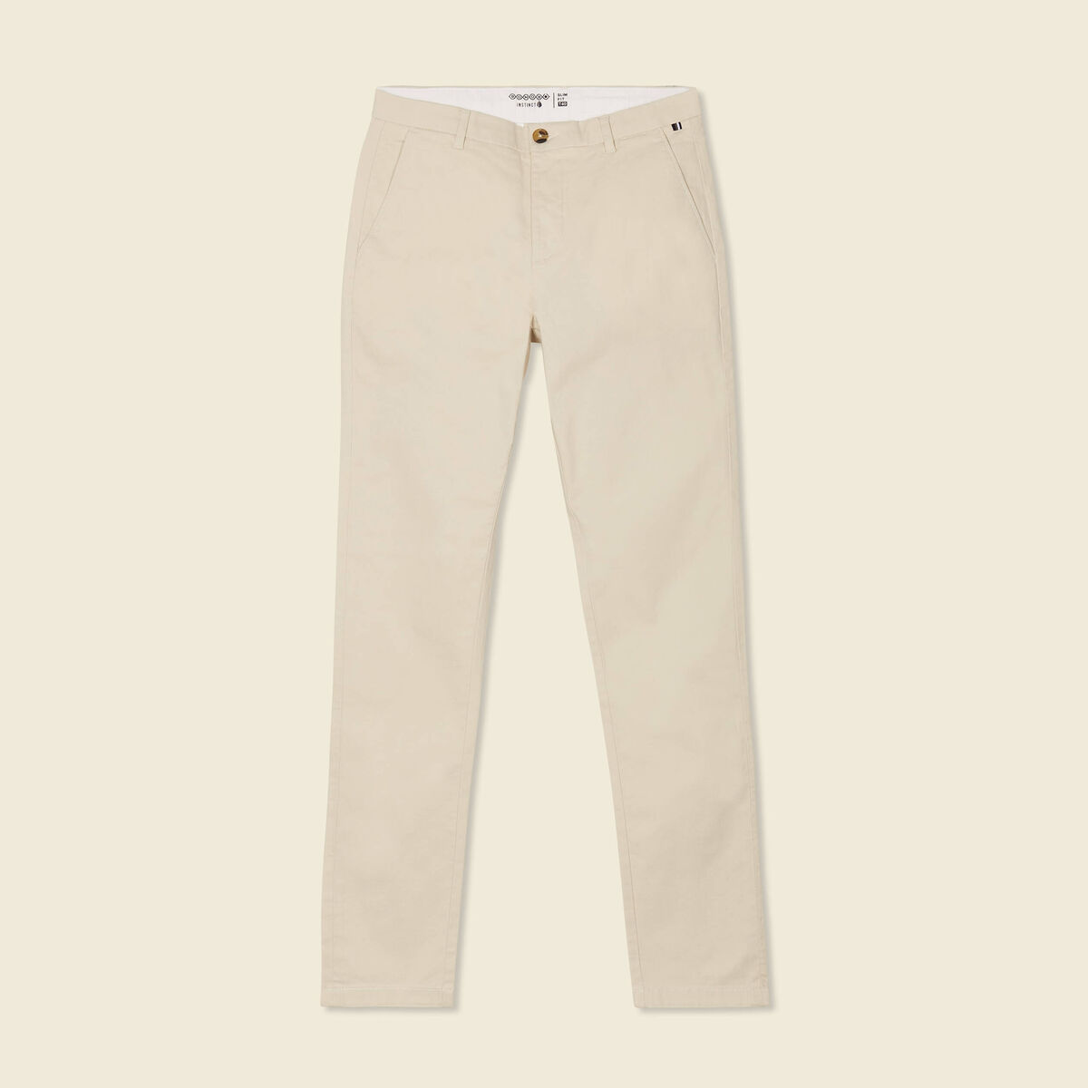 Pantalon chino longueur 32 sable homme