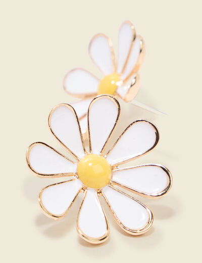 Boucles d'oreilles blanc femme