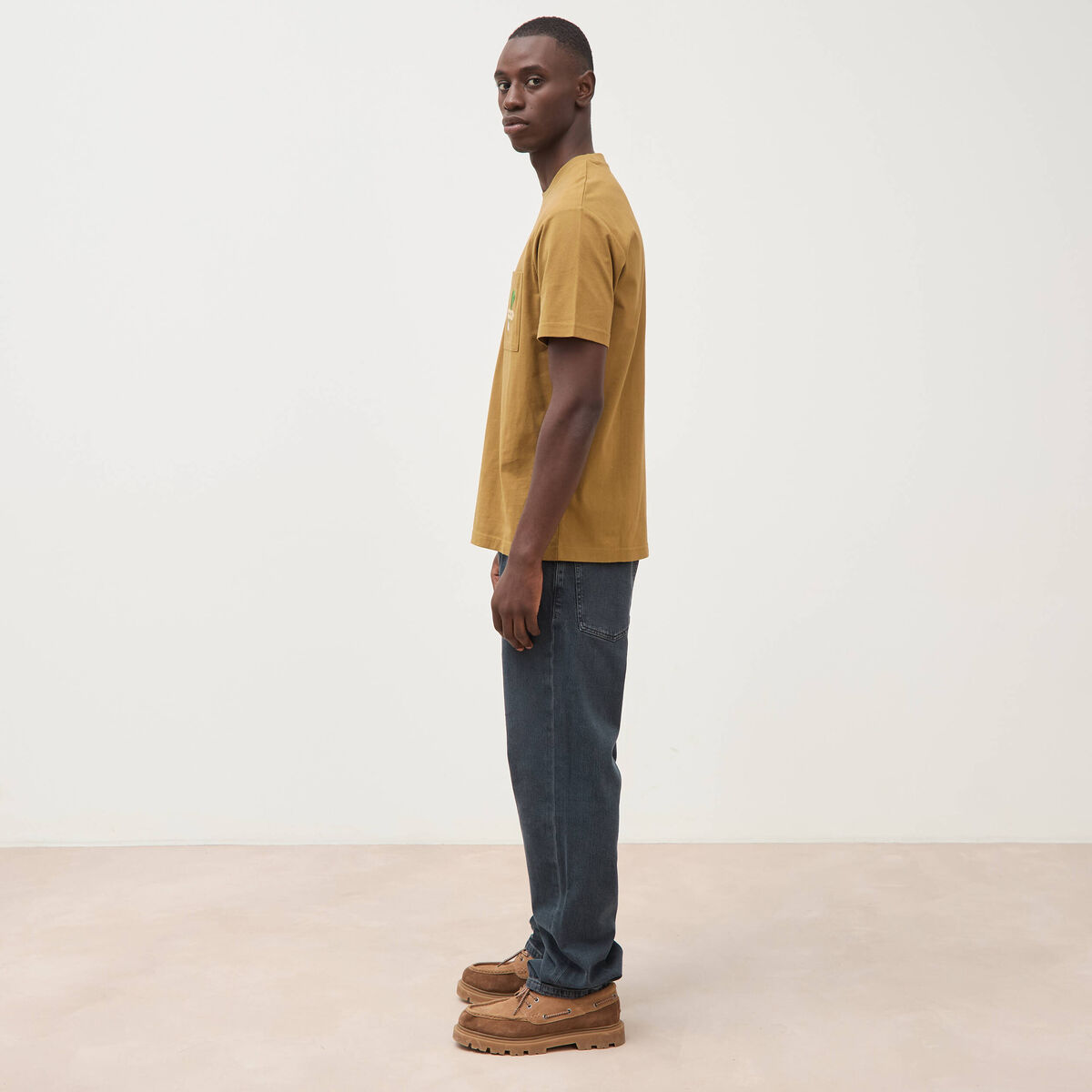 T-shirt en coton camel homme