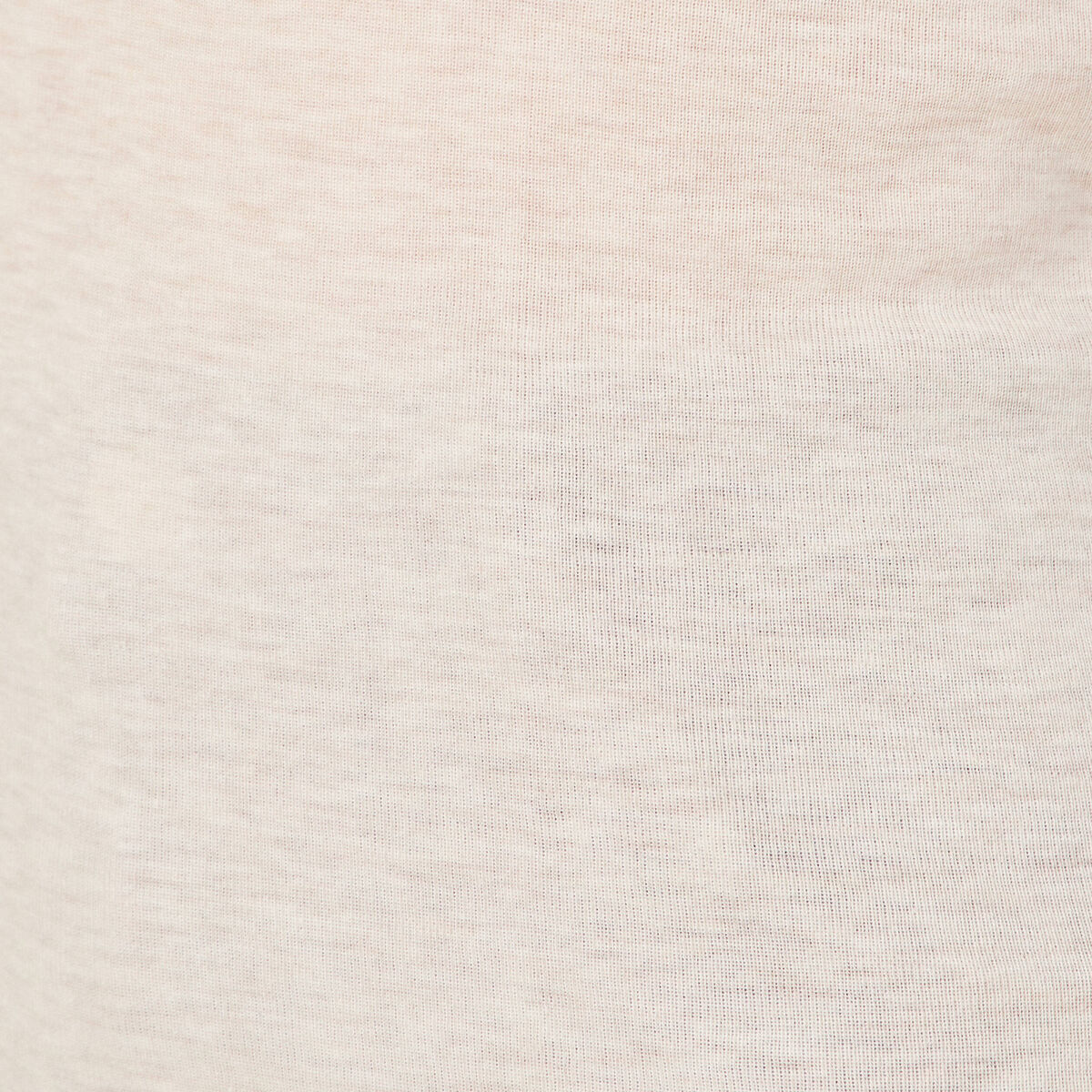 T-shirt cintr&eacute; manches longues col rond beige femme