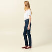 Jeans slim taille haute denim brut femme